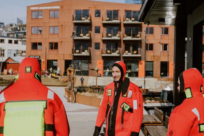2 Hours Urban Arctic Floating Activity in the Harbours of Tromsø - Entering the water at the concrete ramp
