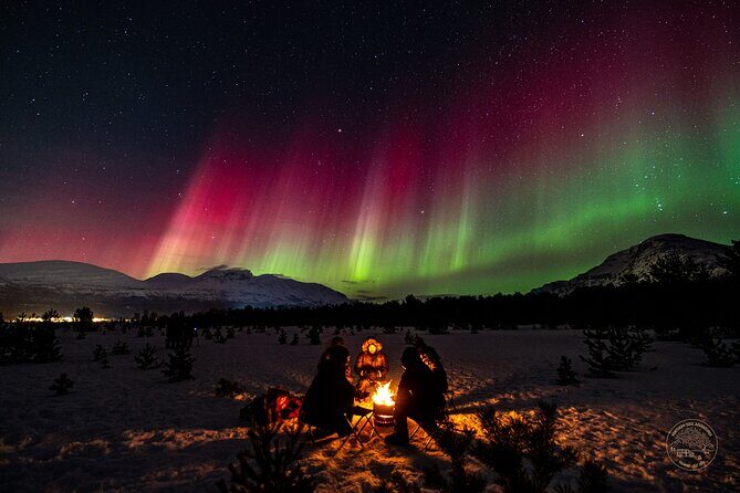 Private Northern Lights Chase with Photography from Tromsø - Warm Gear, Fire, and Comfort While You Wait