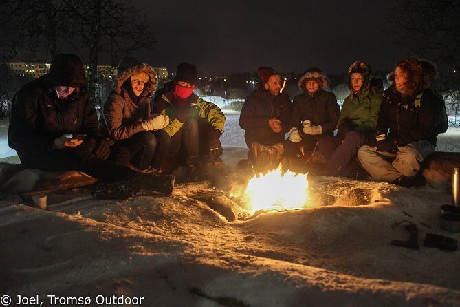 Snowshoe trip with a campfire in Tromso - Weather, northern lights hopes, and keeping expectations real
