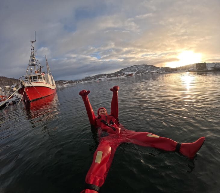 Tromsø: Arctic Fjord Floating in Survival Suit - The cold-water part: what the briefing and guided swim really mean