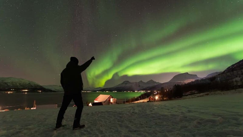 Tromsø: Aurora Safari Chase by big bus with Camp meal - The Best-Odds Timing: how the tour handles cloud cover