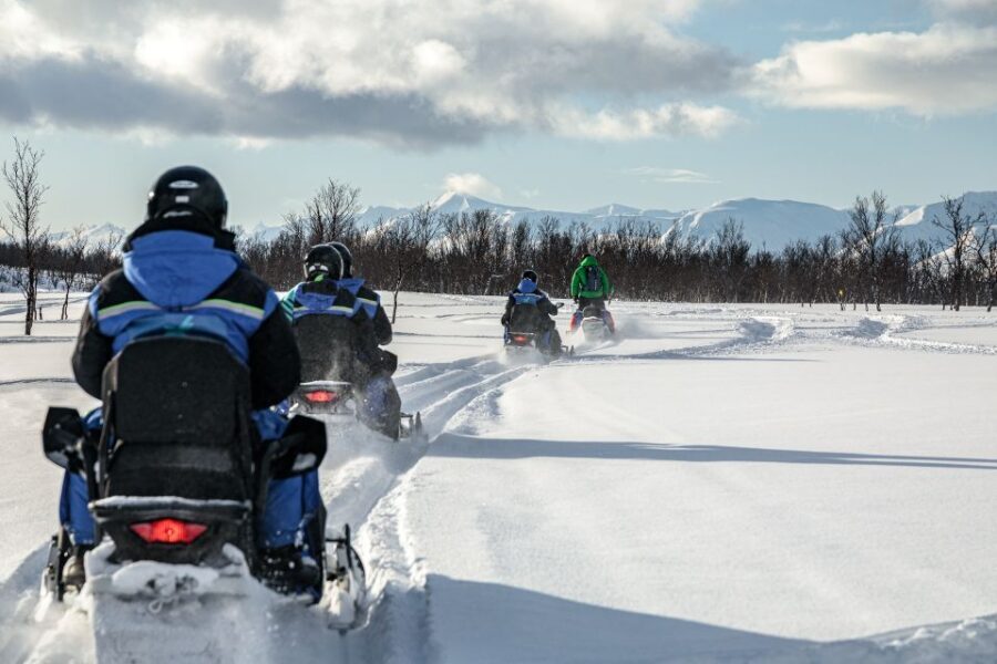 Tromsø: Scenic Arctic snowmobile safari in the Lyngen Alps - A full-day Arctic hit: from Tromsø docks to Lyngen snow